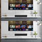 MZEIBO 50W Mini TV Sound Bar, Bluetooth Sound Bar with ARC/Optical/AUX, Compact Surround Sound System, ARC/Optical/AUX Connections, for TV/PC/Projectors