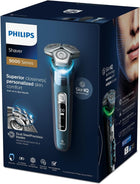 Philips Electric Shaver Series 9000, Wet & Dry Electric with Dual SteelPrecision Blades, Ice Blue, S9982/50