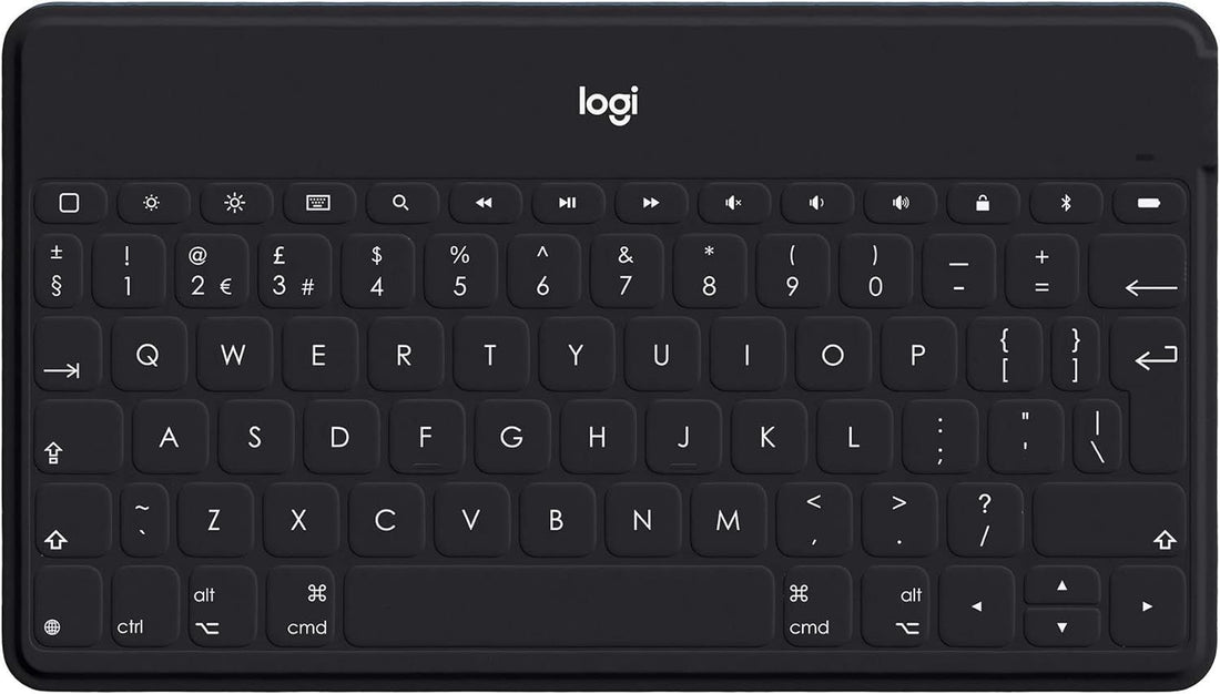 Logitech Keys-To-Go Super-Slim and Super-Light Bluetooth Keyboard for iPhone, iPad, Mac and Apple TV including iPad Air 5th gen (2022) - Black
