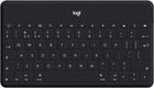 Logitech Keys-To-Go Super-Slim and Super-Light Bluetooth Keyboard for iPhone, iPad, Mac and Apple TV including iPad Air 5th gen (2022) - Black