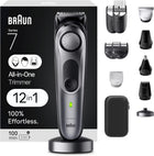 Braun All-In-One Style Kit Series 7 7440, 12-in-1 Trimmer for Men with Beard Trimmer, Body Trimmer for Manscaping, Hair Clippers & More, Braun\'s Sharpest Blade, 40 Length Settings, Rechargeable 100-minute Battery Cordless Runtime and 100% Waterproof