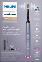 Philips Sonicare DiamondClean 9300 Electric Toothbrush, 2 Brush Heads, Grey | 2000% More Plaque Removal¹, Visual Pressure Sensor, 12 Brush Settings, App Connected, 14-Day Battery, Travel Case, HX9903/45
