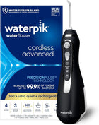 Waterpik Cordless Advanced 2.0 Water Flosser for Teeth, Gums, Braces, Dental Care with Travel Bag and 4 Tips, CDA Validated, Waterproof Rechargeable Handheld, White (1 Count) Packaging May Vary