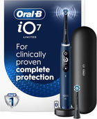 Oral-B iO Electric Toothbrush, Deep Clean + Protect, Rechargeable, Sapphire Blue with Visible Pressure Sensor, 5 Cleaning Settings, 2 Min Timer, a iO Series 7 Toothbrush, 2 Replacement Brush Heads, and Charging Travel Case