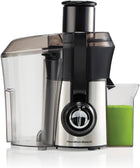 Hamilton Beach Big Mouth 3 Feed Chute Juice Extractor for Whole Fruits & Veggies, Easy Clean stainless steel strainer, Centrifugal Extractor, BPA Free, large Pulp bin, 800W, Stainless Steel, 67608Z