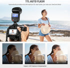 NEEWER Round Head Flash Seedlite Compatible with Nikon, 76Ws 2.4G Z1-N Camera Flash with 1/8000s HSS 480 Full Power Flash, 1.5s Fast Recycle, Built in 2600mAh Battery, 10 Levels LED Modeling Lamp