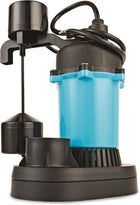 Little Giant BSP33V 1/3 HP, 115 Volt, 2880 GPH Automatic Submersible Epoxy Coated Cast Aluminum Sump Pump with Piggy-Back Vertical Switch and 8-Ft. Cord, Blue, 506251