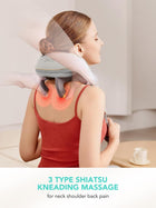 SKG Neck Massager for Pain Relief Deep Tissue FSA HSA Eligible Shiatsu Neck and Shoulder Massger with Heat H5 Mini Gifts for Men and Women Birthday