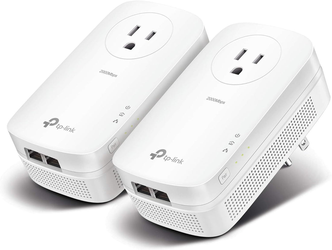 TP-Link AV2000 Powerline Adapter (TL-PA9020P KIT) – 2 Gigabit Ports, Passthrough, Ethernet Over Power, Plug&Play, Noise Filtering, Ideal for Gaming