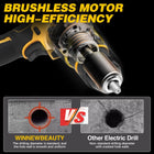 Cordless Drill Compatible with Dewalt 20V Batteries Compact Brushless 1/2” Hammer Drill Driver, 160Nm MAX Torque, 2 Variable Speed 20+3 Position(Tool Only - Battery and Charger Not Included)