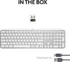 Logitech MX Keys S Wireless Keyboard, Low Profile, Fluid Precise Quiet Typing, Programmable Keys, Backlighting, Bluetooth, USB C Rechargeable, for Windows PC, Linux, Chrome, Mac - Pale Grey