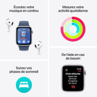 Apple Watch SE (2nd Gen) [GPS 44mm] Smartwatch with Midnight Aluminium Case with Midnight Sport Band