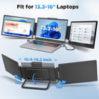 Laptop Screen Extender, 14\ 1200P FHD IPS Light & Portable Triple Monitor 16:10 for 13.3\-16\ Laptops, USB-C & HDMI Plug & Play Monitor Extender with Metal Stand for Mac/Wins/Android/Chrome