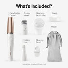Braun 3-in-1 Facespa Pro Facial Epilator Series 911 with Cleansing Brush Head, Toning Head and Epilator Head