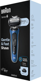 Braun Electric Razor for Men Series 6, Beard Shaver, Electric Shaver, GentleFlex, SkinGentle Foil, with Precision Trimmer, S6 6120s, 1 item