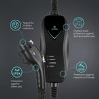 Lectron Level 1 EV Charger - ETL Certified, 120V, 15 Amp, 16 ft Extension Cord & J1772 Cable - Portable Electric Car Charger for J1772 EVs and Plug-in Hybrid Vehicles