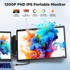Laptop Screen Extender, 14\ 1200P FHD IPS Light & Portable Triple Monitor 16:10 for 13.3\-16\ Laptops, USB-C & HDMI Plug & Play Monitor Extender with Metal Stand for Mac/Wins/Android/Chrome