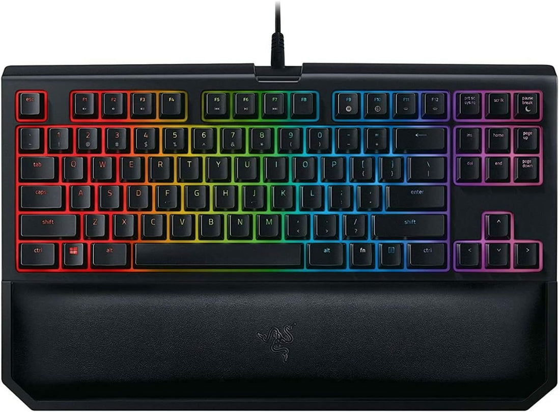 Razer BlackWidow TE Chroma v2 Mechanical Gaming Keyboard: Orange Key Switches - Tactile & Silent - Chroma RGB Lighting - Magnetic Wrist Rest - Programmable Macro Functionality - Matte Black