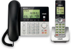 VTech CS6949 DECT 6.0 Corded/Cordless Telephone System, Black/Silver
