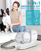 B2 Pet Grooming Kit, 2025 New 5-In-1 Dog Grooming Vacuum and Dryer with Dog Clipper and Brushes, 11000Pa Suction, 2L Capacity, Low Noise Pet Hair Vacuum Groomer for Dogs Cats Home Cleaning