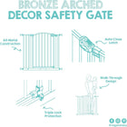 Regalo Easy Step Arched Decor Safety Gate, 29-35 inches Wide, Bronze, Extra Wide