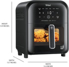 T-fal Infrared Air Fryer, Premium Infra-heat Technology, 7-in-1, 5L/ 5.3 QT, No-Preheating, Visible Window, 7 Cooking Programs with Extra Crispy Finish Program, Faster, Juicier, Crispier, Black