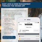 Weiser Aura Satin Nickel Bluetooth Door Lock, Remote Sharing Compatible with Alexa and Google Assistant, Auto Lock, Create, Disable and Delete Codes Via App, Scheduled and Maintain up to 250 Codes