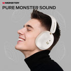 Monster Persona 6th ANC Active Noise Cancelling Headphones, Bluetooth Headphones Over Ear with HiFi Stereo Audio, 60H Playtime, 3 EQ Modes, Bluetooth 6.0, Wireless Headphones for Travel Work, White