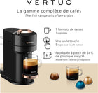 Nespresso Vertuo Next Pod Coffee & Espresso Machine Black with Milk Frother | By De\'Longhi. Centrifusion technology, full range from espresso to sharable Carafe, up to 7 cup sizes. Milk Frother incl.