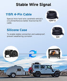 Reverse Camera 9-Inch HD IPS Screen with 4-Camera Car Reverse System, IP68 Waterproof, Infrared Night Vision, and Easy DIY Installation for RV/Tractor/Truck/Excavator/Caravan/Skid Steer/Heavy