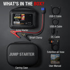 JFEGWO 8250A Heavy Duty Jump Starter with Air Compressor, 32000mAh 65W Fast Charging Portable Car Battery Booster Power Pack (for All Gas 12L Diesel), 150 PSI Tire Inflator, HD Display 12V Jump Box