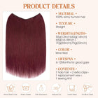 Halo Hair Extensions Real Human Hair, S-noilite Halo Extensions for Women 16inch Wine Red Halo Hair Invisible Wire Extensions with Adjustable Fish Line