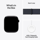 Apple Watch Series 10 [GPS 46mm] Smartwatch with Jet Black Aluminium Case with Ink Sport Loop. Fitness Tracker, ECG App, Always-On Retina Display, Water-Resistant