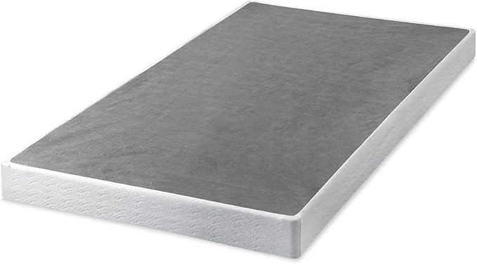 Zinus Twin Size Box Spring ‚Äì 5 Inch Low Profile Metal Smart Box Spring, Mattress Foundation, Strong Metal Frame, Tool-Free Locking Brackets for Easy Assembly Twin Size, White