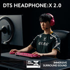 Logitech G PRO X 2 Lightspeed Wireless Gaming Headset: Detachable Boom Mic, 50mm Graphene Drivers, DTS:X Headphone 2.0—7.1 Surround, Bluetooth/USB/3.5mm Aux, for PC, PS5, PS4, Switch - Magenta