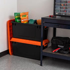 IRIS USA 77.6 L WEATHERPRO Plastic Storage Boxes, 2-Pack, Heavy-Duty Utility Storage Totes with Durable Lid and Secure Latching Buckles for Garage and Outdoor, Black/Orange