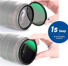 NEEWER 62mm 4-in-1 Magnetic Lens Filter Kit, Includes Neutral Density ND1000+MCUV+CPL+Adapter Ring with 42-Layer Coating/Ultra Slim/Waterproof/Scratch Resistant HD Optical Glass&Water-Resistant Pouch