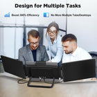 Laptop Screen Extender, 14\ 1200P FHD IPS Light & Portable Triple Monitor 16:10 for 13.3\-16\ Laptops, USB-C & HDMI Plug & Play Monitor Extender with Metal Stand for Mac/Wins/Android/Chrome