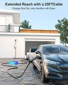 EVDANCE Level 1 EV Charger - J1772 Electric Car Charger with 25FT Cable, 16A 240V/12A 110V Portable EV Charger for Home, NEMA 6-20 & NEMA 5-15 Plug-in Hybrid Car Charger, IP66 Waterproof