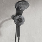 High Pressure Rain Shower Head with Handheld Spray, Magnetic Dual Shower Head with Handheld Combo, Magnetix Waterfall Showerhead with 8 Spray Modes and 71\ Hose (Matte Black)