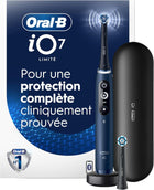 Oral-B iO Electric Toothbrush, Deep Clean + Protect, Rechargeable, Sapphire Blue with Visible Pressure Sensor, 5 Cleaning Settings, 2 Min Timer, a iO Series 7 Toothbrush, 2 Replacement Brush Heads, and Charging Travel Case