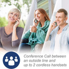 VTech DECT 6.0 3-Handset Cordless Phone with ITAD, CID, Backlit Keypads and Screens, Full Duplex Handset Speakerphones, Call Block Silver/Black, CS6929-3