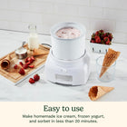 Cuisinart Ice Cream Maker Machine, 1.5 Quart Sorbet, Frozen Yogurt Maker, Double Insulated, White (ICE-21C)