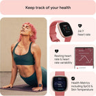 Google Fitbit Versa 4 - Fitness Smartwatch - Pink Sand / Copper Rose | Fitness Smartwatch with Daily Readiness, GPS, 24/7 Heart Rate, 40+ Exercise Modes, Sleep Tracking and More, One Size