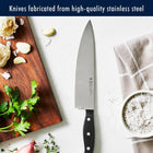 HENCKELS Premium Quality 15-Piece Knife Set with Block, Razor-Sharp, German Engineered Knife Informed by Over 100 Years of Masterful Knife Making, Lightweight and Strong, Dishwasher Safe