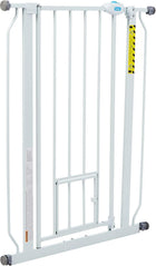 Carlson Extra Tall Walk Through Pet Gate with Small Pet Door, Includes 4-Inch Extension Kit, 4 Pack Pressure Mount Kit and 4 Pack Wall Mount Kit