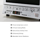 Panasonic Toaster Oven FlashXpress with Double Infrared Heating and Removable 9-Inch Inner Baking Tray, 12 x 13 x 10.25, Silver