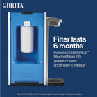 Brita Hub Instant Powerful Countertop Water Filter System, 12 Cup Water Reservoir, Includes 6 Month Carbon Block Filter, White, ‎87340C