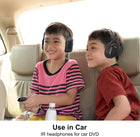 SIMOLIO 4 Pack IR Headphones for Car DVD, Wireless Car Headphone for Kids, Not Bluetooth, Dual Channel Universal Infrared Headphonefor uConnect VES, Dodge, Honda Odyssey, Town and Country, GMC Yukon