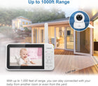 VTech VM924-2 Pan & Tilt Video Baby Monitor with 2 Cameras, 5\ LCD Screen, Up to 17 Hrs Video Battery Life(2600 mAh), 1.33x Zoom, Night Vision, Best-in-Class 1000ft Range, Soothing Sounds, 2-Way Talk